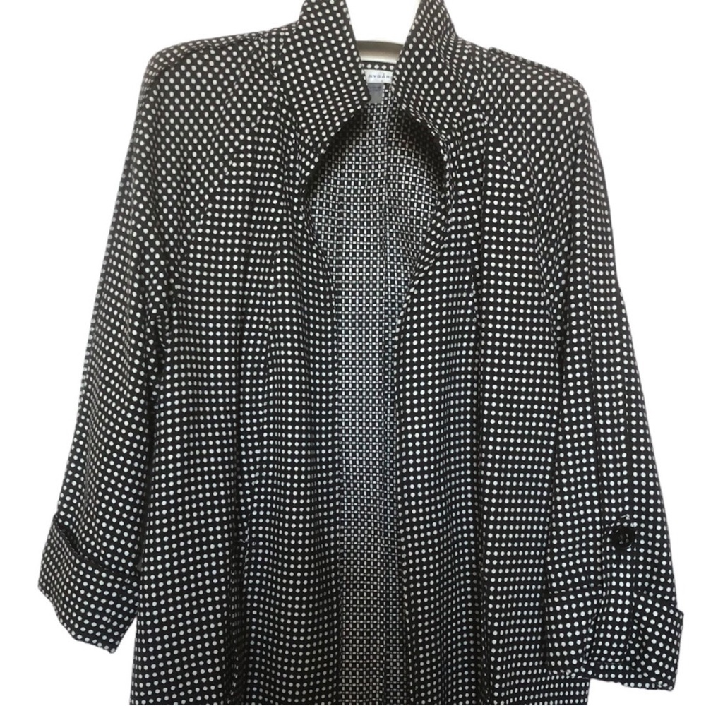 Peter Nygard Black White Polka Dot Jacket - Picture 3 of 12